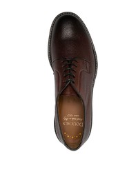 Chaussures derby en cuir marron foncé Doucal's