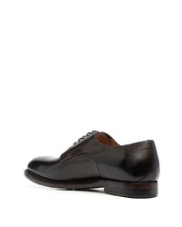 Chaussures derby en cuir marron foncé Silvano Sassetti