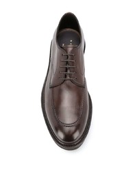 Chaussures derby en cuir marron foncé Henderson Baracco