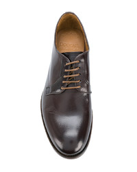 Chaussures derby en cuir marron foncé Doucal's