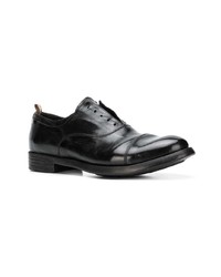 Chaussures derby en cuir marron foncé Officine Creative