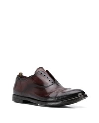 Chaussures derby en cuir marron foncé Officine Creative