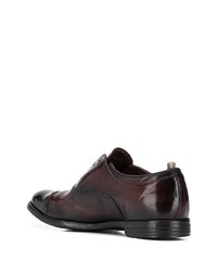 Chaussures derby en cuir marron foncé Officine Creative