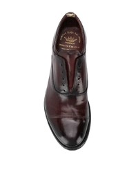 Chaussures derby en cuir marron foncé Officine Creative