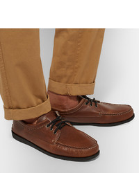 Chaussures derby en cuir marron foncé Quoddy