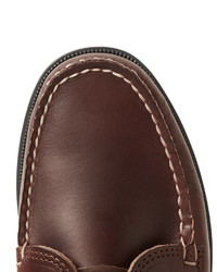 Chaussures derby en cuir marron foncé Quoddy