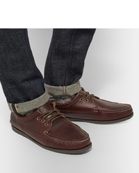 Chaussures derby en cuir marron foncé Quoddy