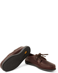 Chaussures derby en cuir marron foncé Quoddy