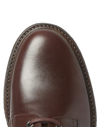 Chaussures derby en cuir marron foncé A.P.C.