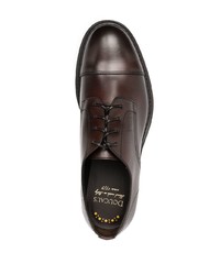 Chaussures derby en cuir marron foncé Doucal's