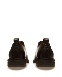 Chaussures derby en cuir marron foncé Bally