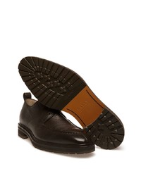 Chaussures derby en cuir marron foncé Bally