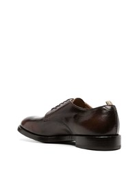 Chaussures derby en cuir marron foncé Officine Creative