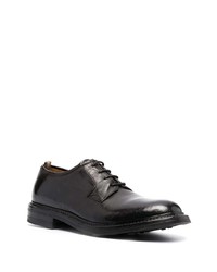 Chaussures derby en cuir marron foncé Officine Creative