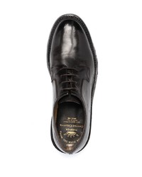 Chaussures derby en cuir marron foncé Officine Creative