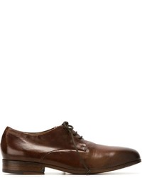 Chaussures derby en cuir marron foncé Marsèll