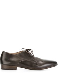 Chaussures derby en cuir marron foncé Marsèll