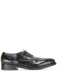 Chaussures derby en cuir marron foncé Marsèll