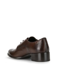 Chaussures derby en cuir marron foncé N°21