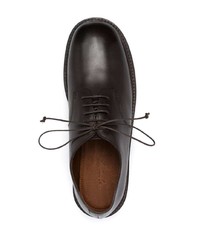 Chaussures derby en cuir marron foncé Marsèll