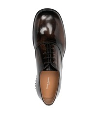 Chaussures derby en cuir marron foncé Maison Margiela