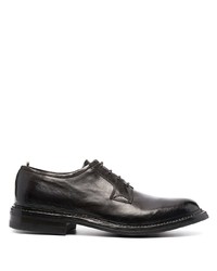 Chaussures derby en cuir marron foncé Officine Creative