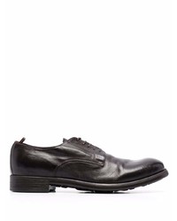 Chaussures derby en cuir marron foncé Officine Creative