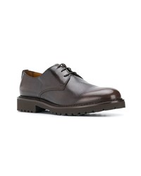 Chaussures derby en cuir marron foncé Doucal's