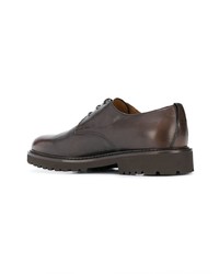 Chaussures derby en cuir marron foncé Doucal's