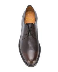 Chaussures derby en cuir marron foncé Doucal's