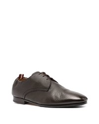 Chaussures derby en cuir marron foncé Bally