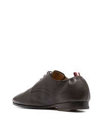 Chaussures derby en cuir marron foncé Bally