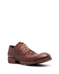 Chaussures derby en cuir marron foncé A Diciannoveventitre