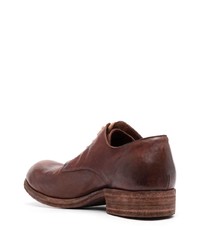 Chaussures derby en cuir marron foncé A Diciannoveventitre