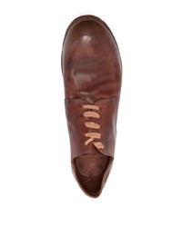 Chaussures derby en cuir marron foncé A Diciannoveventitre