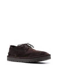 Chaussures derby en cuir marron foncé Marsèll