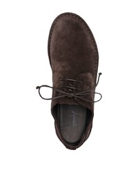 Chaussures derby en cuir marron foncé Marsèll