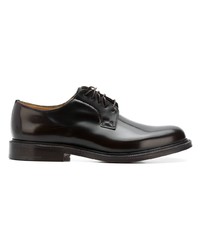 Chaussures derby en cuir marron foncé Church's