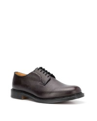 Chaussures derby en cuir marron foncé Church's