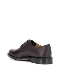 Chaussures derby en cuir marron foncé Church's