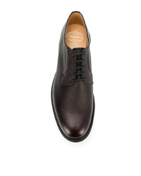 Chaussures derby en cuir marron foncé Church's