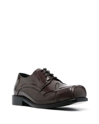 Chaussures derby en cuir marron foncé Stefan Cooke