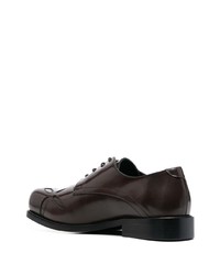 Chaussures derby en cuir marron foncé Stefan Cooke