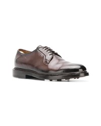 Chaussures derby en cuir marron foncé Officine Creative