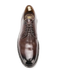 Chaussures derby en cuir marron foncé Officine Creative