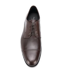 Chaussures derby en cuir marron foncé Harrys Of London