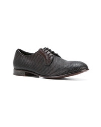 Chaussures derby en cuir marron foncé Moma