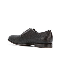 Chaussures derby en cuir marron foncé Moma