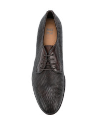 Chaussures derby en cuir marron foncé Moma