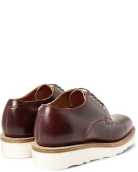 Chaussures derby en cuir marron foncé